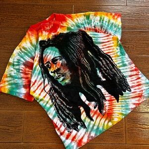 90s Tie-Dye Bob Marley Graphic T-Shirt